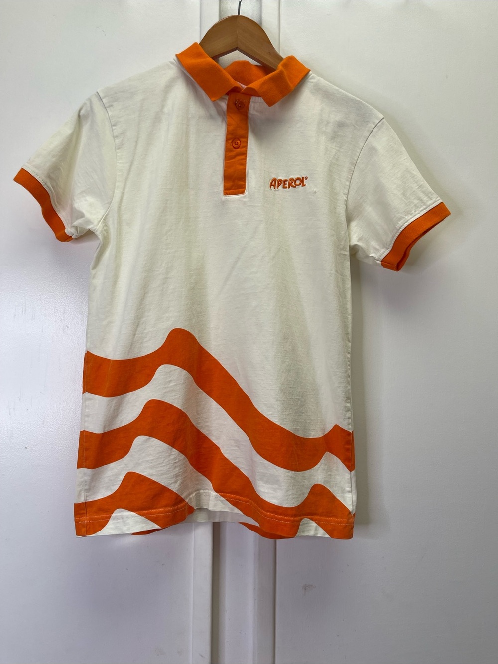 Aperol Spritz 100% Organic Cotton Polo Shirt Adult Size Small Unisex